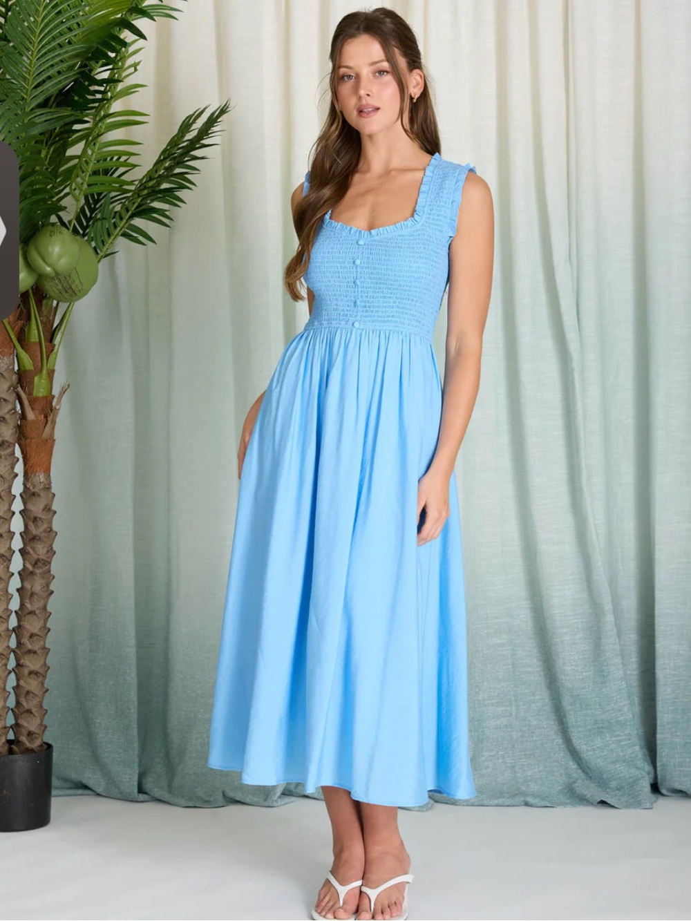 Blu Pepper The Seabound Sweetheart Midi Dress Tiered